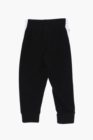 AIR JORDAN Solid Color Hoodie and Joggers Set with Contrasting Side Band