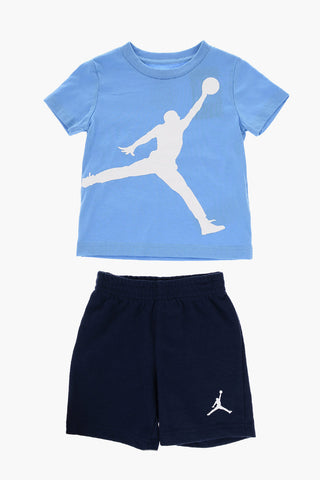 AIR JORDAN Drawstring Waist Shorts and Crew-Neck T-shirt Set
