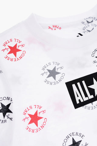 ALL STAR CHUCK TAYLOR All-Over Logo Print T-Shirt and Shorts Set