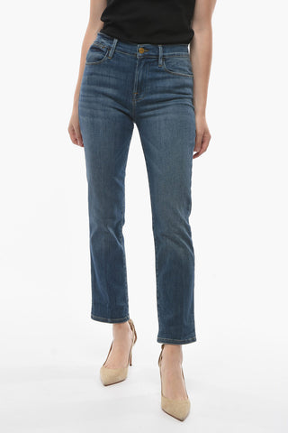 Straight-Fit High-Waist Jeans 18cm