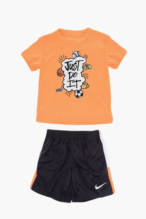 Dri-Fit T-Shirt- und Shorts-Set mit Print