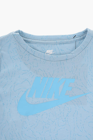 Rundhals-T-Shirt- und Shorts-Set mit Logodruck