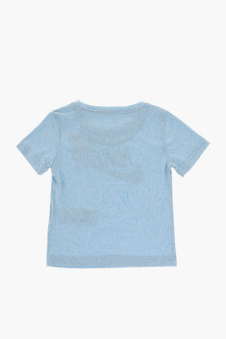 Rundhals-T-Shirt- und Shorts-Set mit Logodruck