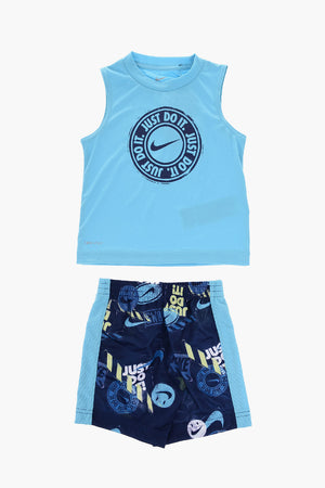 Tanktop- und Shorts-Set mit Logodruck