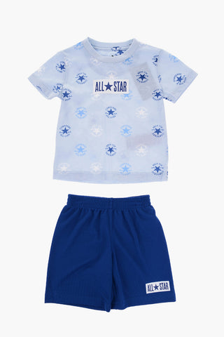 ALL STAR CHUCK TAYLOR All-Over Printed Crewneck T-Shirt and Mesh Shorts Set