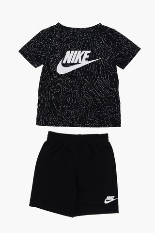T-Shirt and Shorts Set with Printed Logo