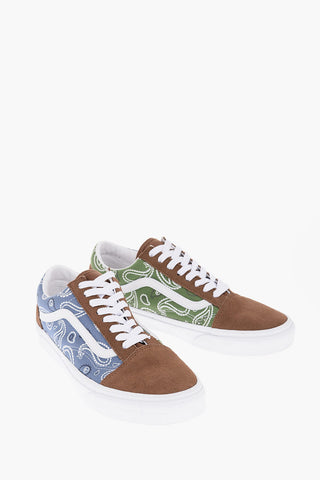 Paisley Patterned Suede and Canvas OLD SKOOL Sneakers