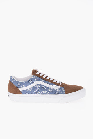 Paisley Patterned Suede and Canvas OLD SKOOL Sneakers