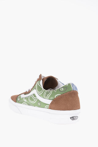 Paisley Patterned Suede and Canvas OLD SKOOL Sneakers