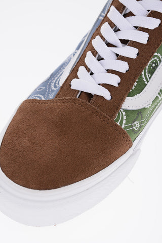 Paisley Patterned Suede and Canvas OLD SKOOL Sneakers