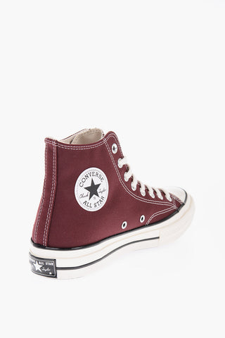 ALL STAR CHUCK TAYLOR Sneakers Alte in Cotone con Lacci a Contrasto   