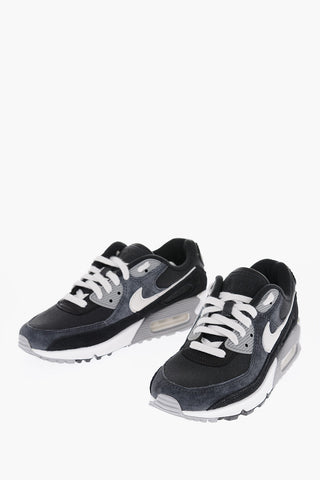 Sneakers Basse AIR MAX 90 In Suede e Tessuto con Suola Air Bubble