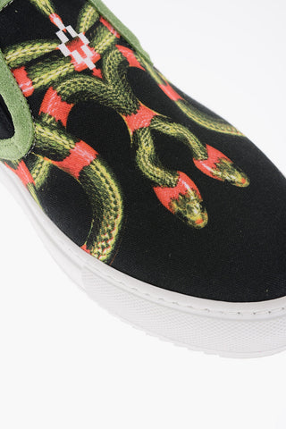 Printed Canvas EDDA Slip On Sneakers with Suede Trimmings