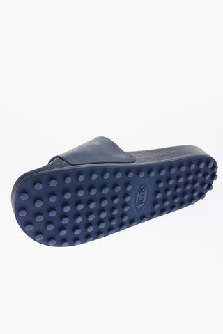 Solid Color Rubber Slides with Embossed Logo