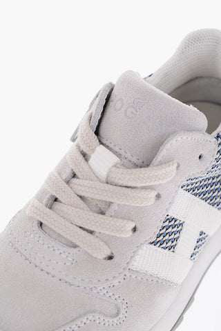 Fabric and Suede Low Top Sneakers with Side Zip