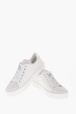 Sneakers in Lurex con Dettagli in Suede