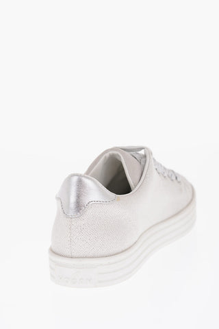 Sneakers in Lurex con Dettagli in Suede