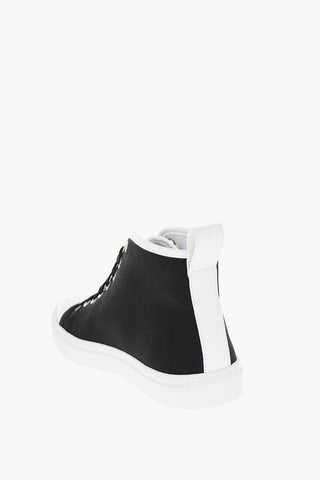 COUTURE! Canvas High Top Sneakers with Side Embroidery