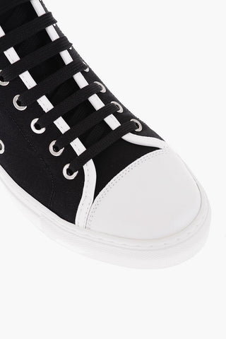 COUTURE! Canvas High Top Sneakers with Side Embroidery