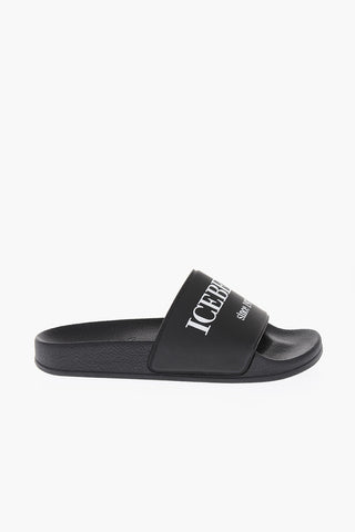 Contrasting Logo Rubber Slides