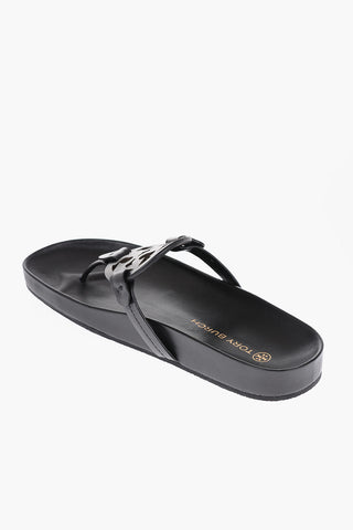 Leather MILLER CLOUD Thong Sandals with Graphic Logo