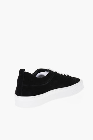 Suede ATENA Low Top Sneakers with Printed Contrasting Logo