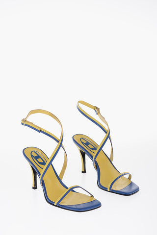 Two-Tone Leather SA- ALHENA Ankle Strap Sandals 10cm