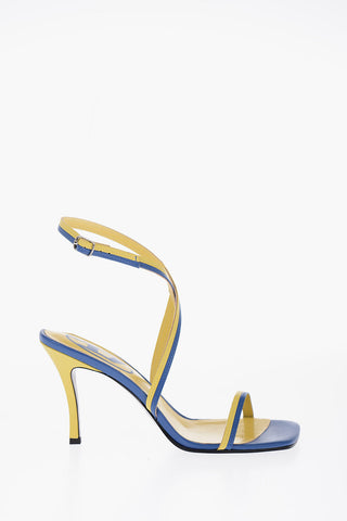 Two-Tone Leather SA- ALHENA Ankle Strap Sandals 10cm