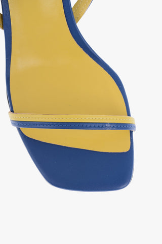Two-Tone Leather SA- ALHENA Ankle Strap Sandals 10cm