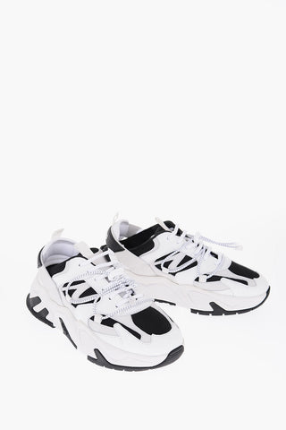Open Back Leather and Fabric KAKKOI Sneakers