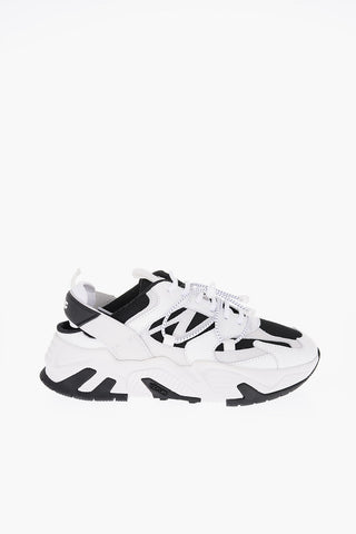 Open Back Leather and Fabric KAKKOI Sneakers