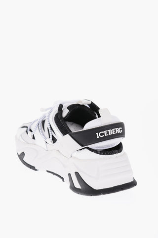 Open Back Leather and Fabric KAKKOI Sneakers