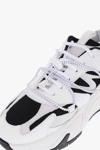 Open Back Leather and Fabric KAKKOI Sneakers