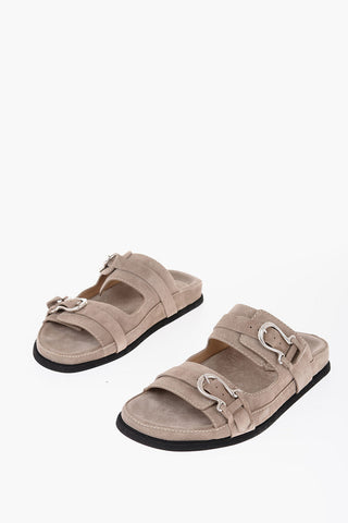 Suede MIAMI Sandals with Double Buckle