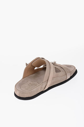 Suede MIAMI Sandals with Double Buckle