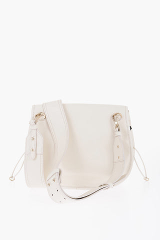 Borsa a Tracolla in Pelle con Coulisse Laterali