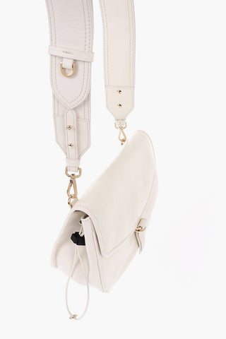 Borsa a Tracolla in Pelle con Coulisse Laterali