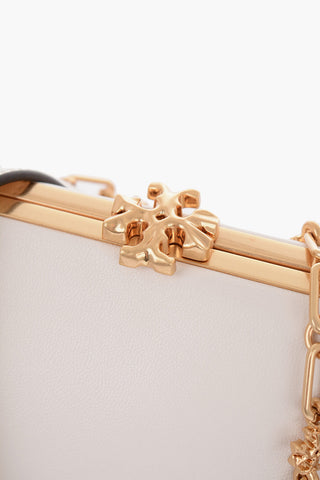Leather CLEO Shoulder Bag with Golden Details