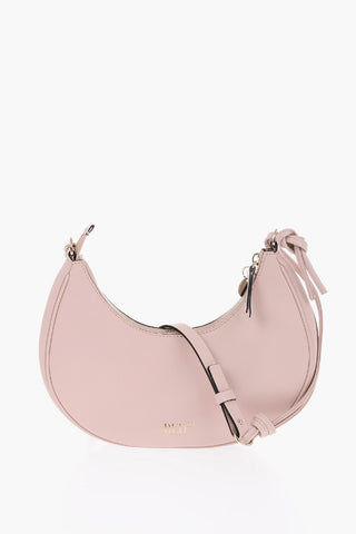 RED Leather Hobo Bag with Chain Detail