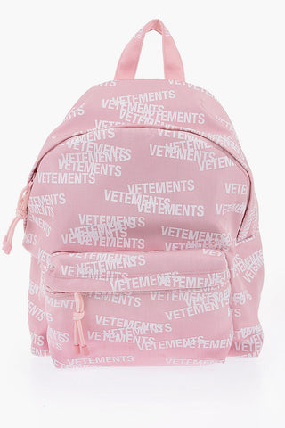 All-Over Logo Printed Nylon Backpack