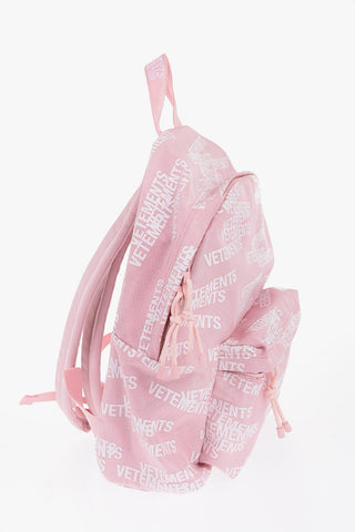 All-Over Logo Printed Nylon Backpack