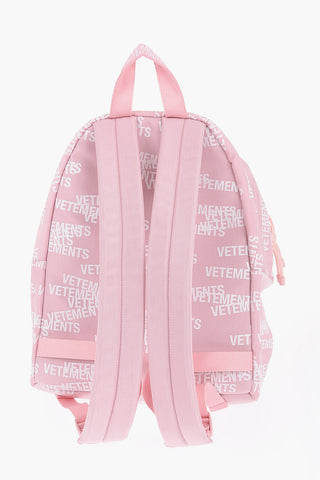 All-Over Logo Printed Nylon Backpack