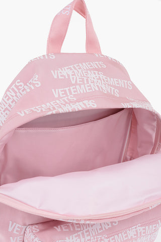 All-Over Logo Printed Nylon Backpack