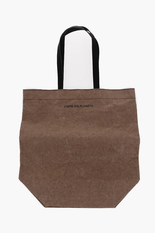Solid Color VIVIENNE Shopper Bag with Contrasting Print
