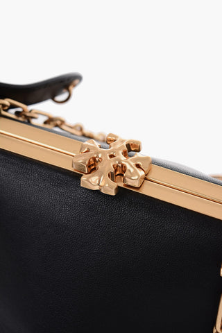 Leather CLEO Shoulder Bag with Golden Details