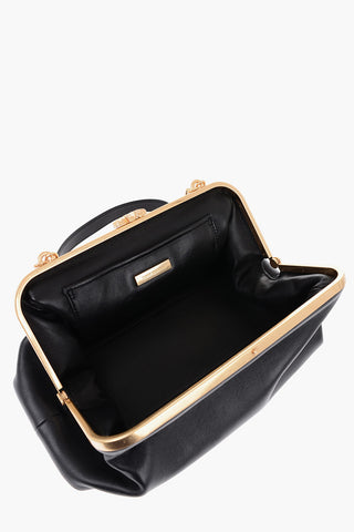 Leather CLEO Shoulder Bag with Golden Details