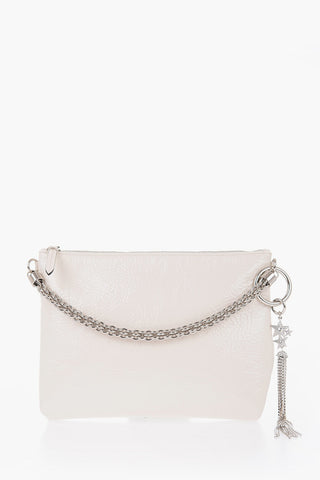 Pochette CALLIE in Pelle Verniciata con Pendente in Strass