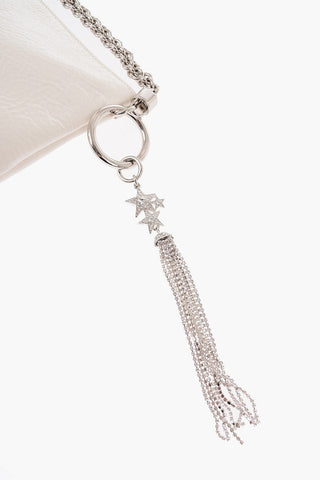 Pochette CALLIE in Pelle Verniciata con Pendente in Strass