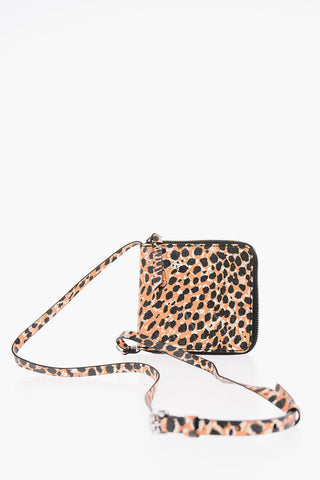 Animal Patterned Leather Neck Card Holder