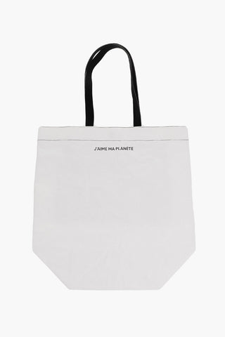 Solid Color VIVIENNE Shopper Bag with Contrasting Print